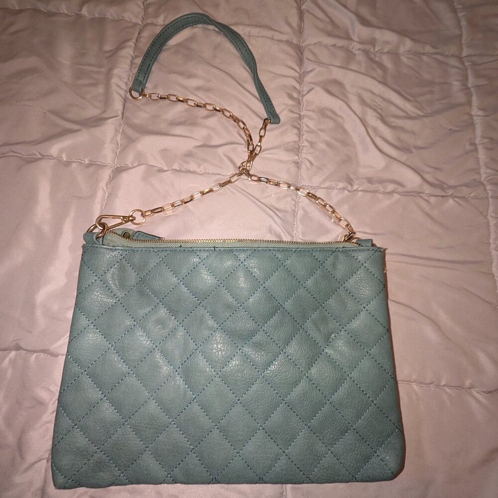 vegan leather clutch